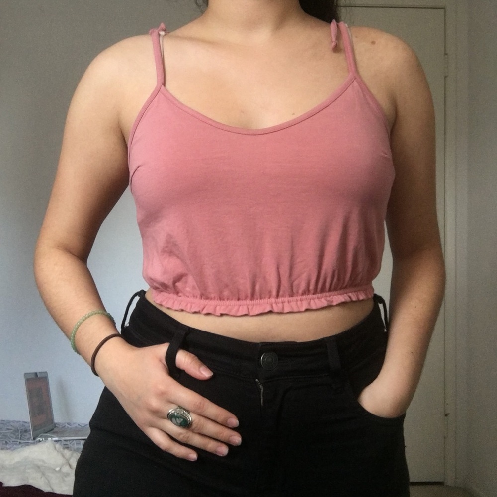 Pink crop top tank, Forever 21, Medium